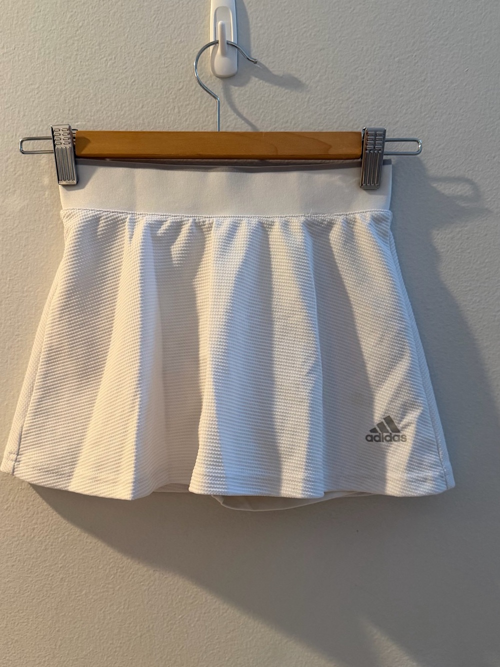 adidas White Girls' Tennis Skort with Logo